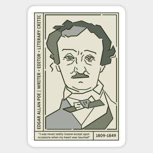 Edgar Allan Poe Literary Giant Sticker